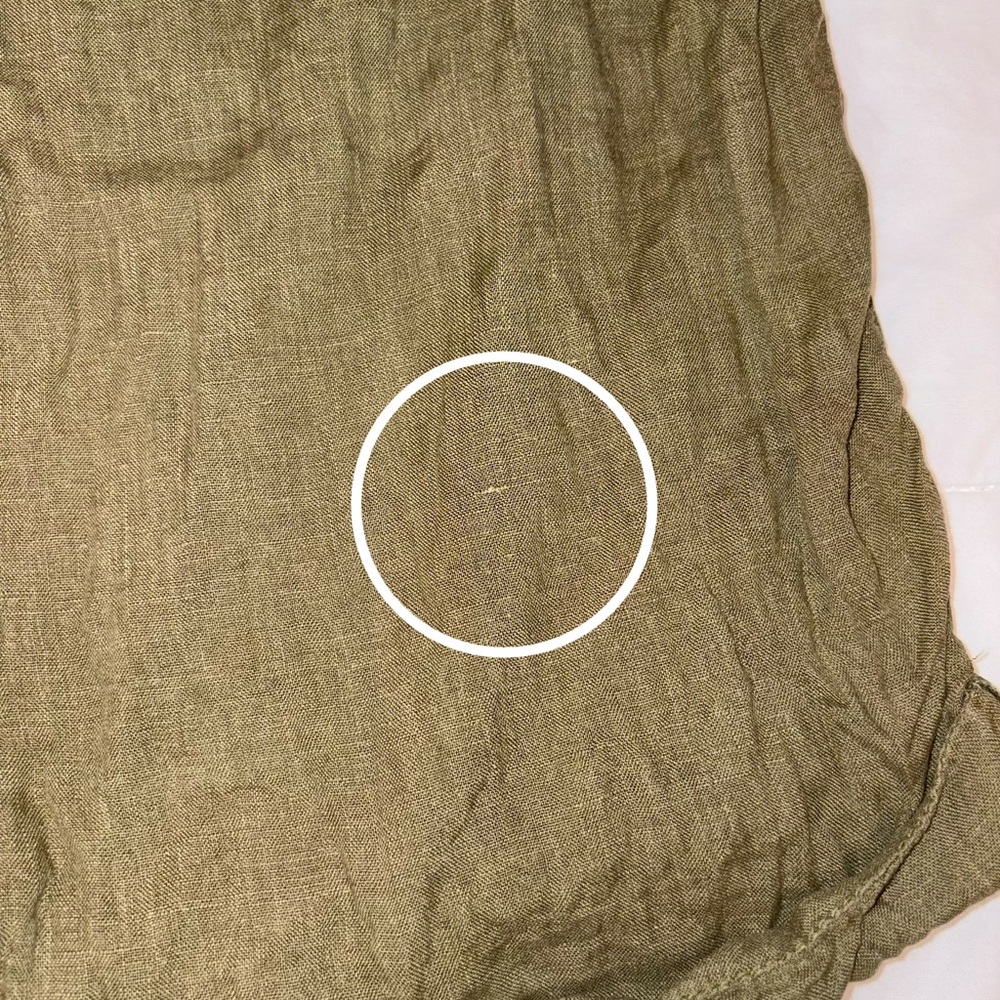 Free People Issa Cargo Pants Linen in Olive Green Bohemian Pattern - Size US 12 - Picture 13 of 16